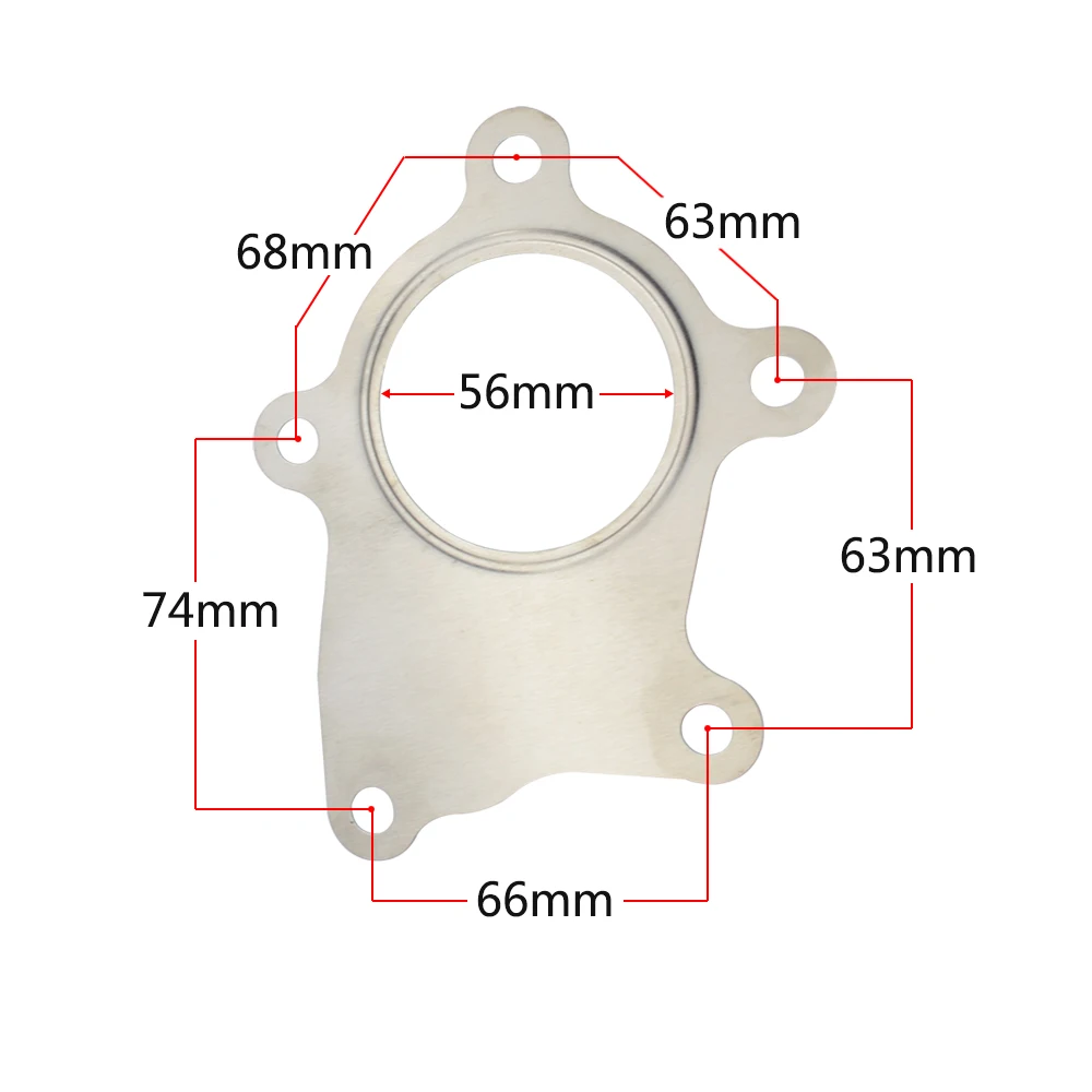 3.5" Inch Turbo Exhaust Downpipe Stainless Steel 2 Bolt Flange & Gasket Kit