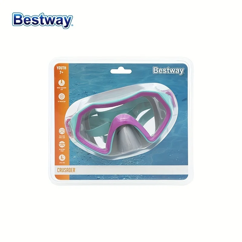 Bestway 22049 3 Colors Available, HD Panoramic Swimming Goggles, Glass Diving Goggles, Adult Swimming Goggles, Adjustable Silico 4