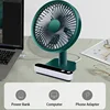 USB Rechargeable Oscillating Desk Fan 4 Speed Settings 5000mAh Mini Table Cooling Fan Adjustable Head Home Office Personal Fan 4