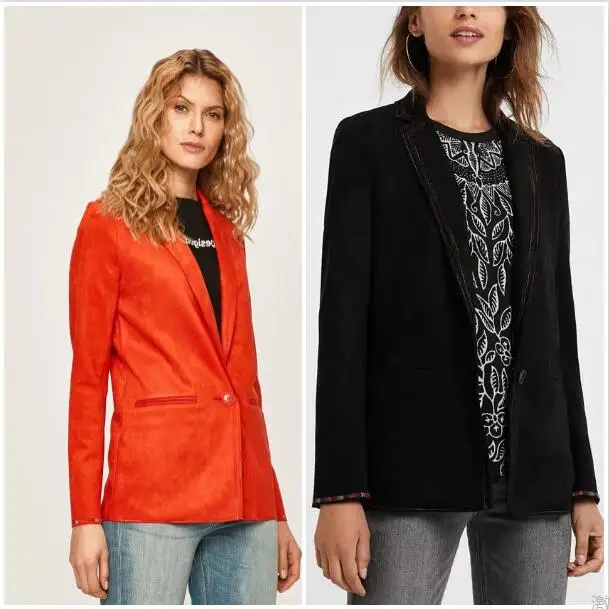 

Foreign Trade Original Order Spain DNew Women's Suit Coat Two Colors One Button Casual Loose Fashion Suit