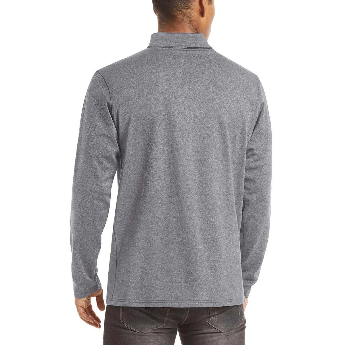 TACVASEN Frühling/Herbst Thermo Sport Pullover männer 1/4 Zipper Tops Atmungsaktive Gym Lauf T-shirt Pullover Männlich Activewear – Detail 38