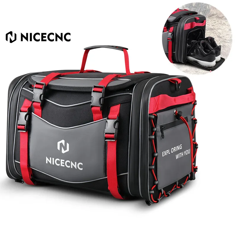 

Сумка NICECNC на заднюю стойку мотоцикла для BMW R1250GS, Suzuki KTM, Yamaha, универсальная водонепроницаемая сумка на седло мотоцикла, мужской рюкзак