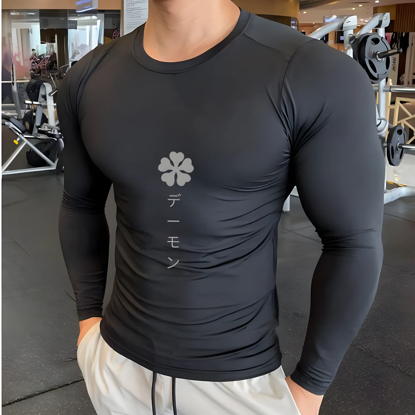 Men Compression Shirt Anime Sport Quick Dry Gym T Shirts Fitness Summer Athletic Undershirts Elasticity Y2K Tops Tee Male