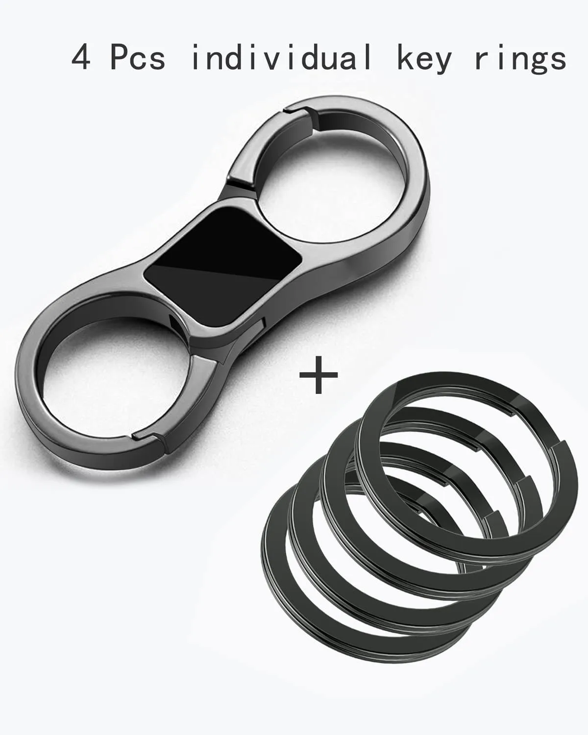 Key Chain Quick Release Spring with 4 Key Rings Heavy Duty Car Keychain Organizer for Men and Women snap hook keychain rings metal keyring key fob keychain spring ring clasp metal keyring clasp