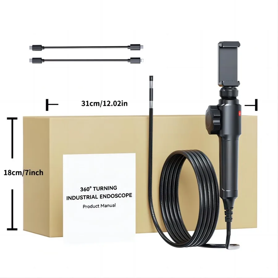 بوريسكوب ثنائي الاتجاه 4.3 بوصة، بكاميرا 8.0 ملم،...