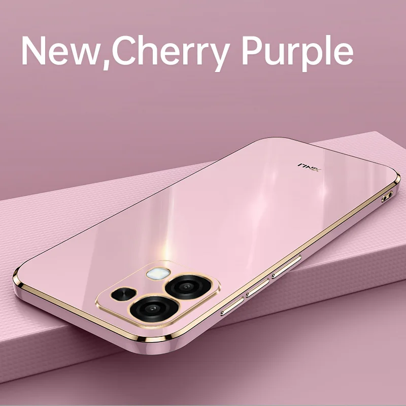 Plating Silicone Bumper Shockproof Matte Phone Case