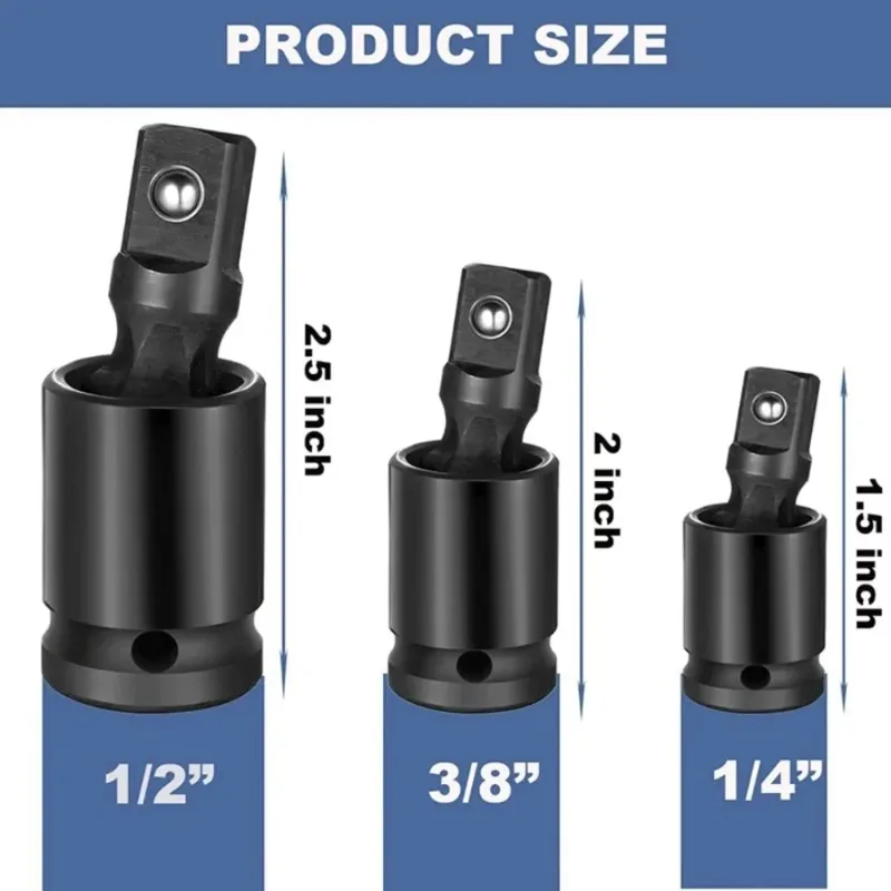 Impact Socket Adapter Reducer Set for Wrenches Drills Auto Impact Driver