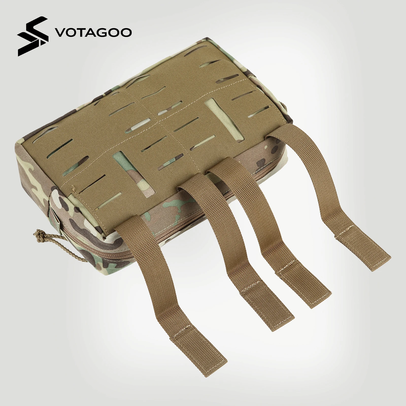 Enhanced Tactical Utility Pouch with Horizontal Zipper - Outdoor EDC Organizer and MOLLE Belt Attachment