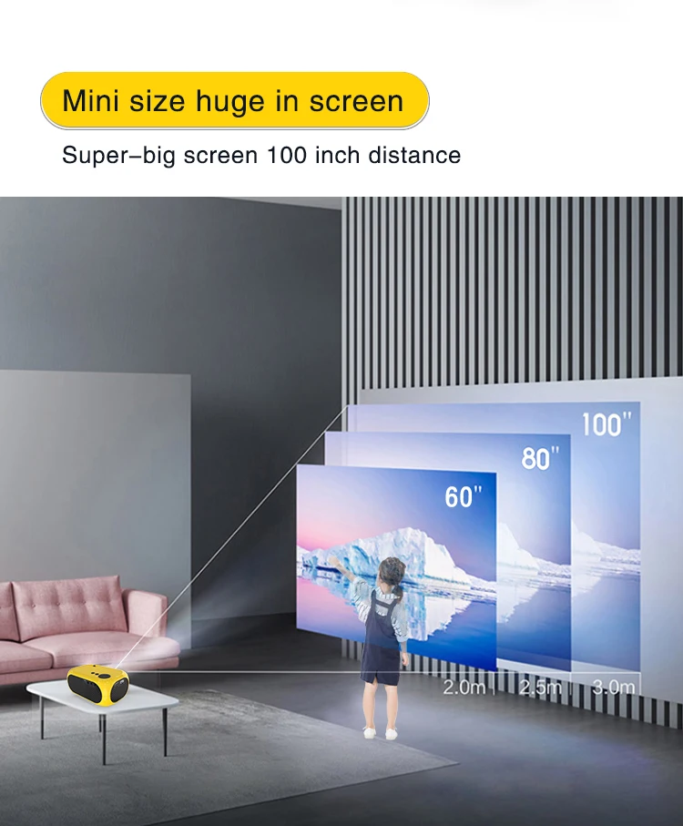 Mini Portable Projector 360 With Eye Protection – GadgetGear7