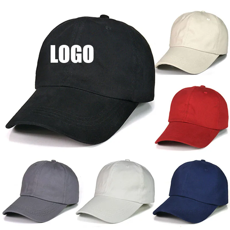 

New DIY Logo Solid Color Adjustable Unisex 4 Seasons Dad Hat Shade Hip Hop Men Women Multiple Colour Baseball Cap Peaked Caps