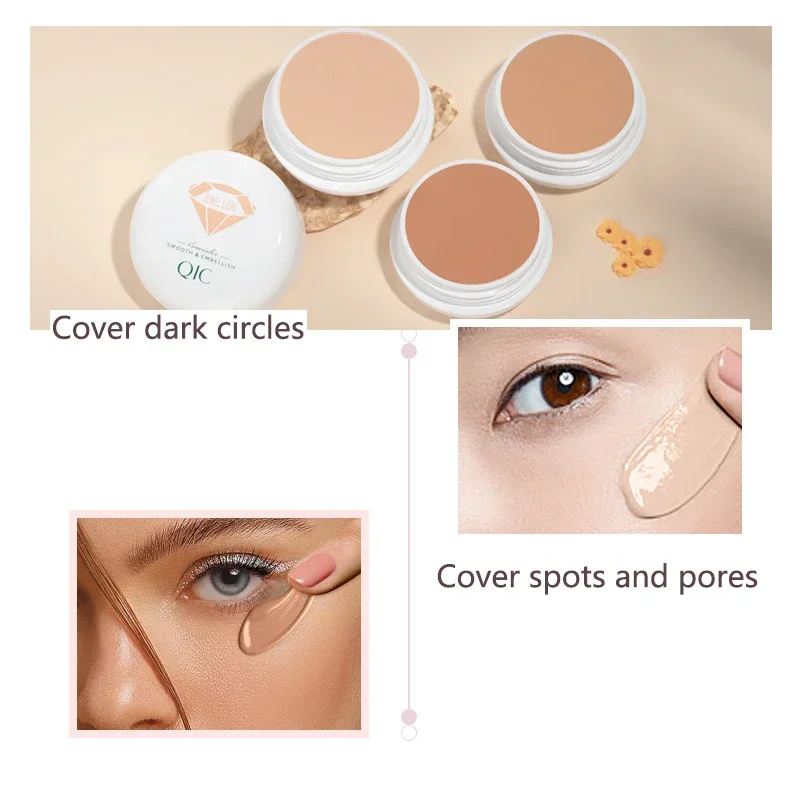 High Coverage Concealer Cover Anti Dark Circle Freckle Long-lasting Waterproof Foundation BB Cream For Face Makeup Base Cosmetic sponge head concealer,liquid concealer,makeup concealer,waterproof concealer,face concealer,face concealer pen,concealer powder,concealer palette,concealer foundation cream,makeup base cream