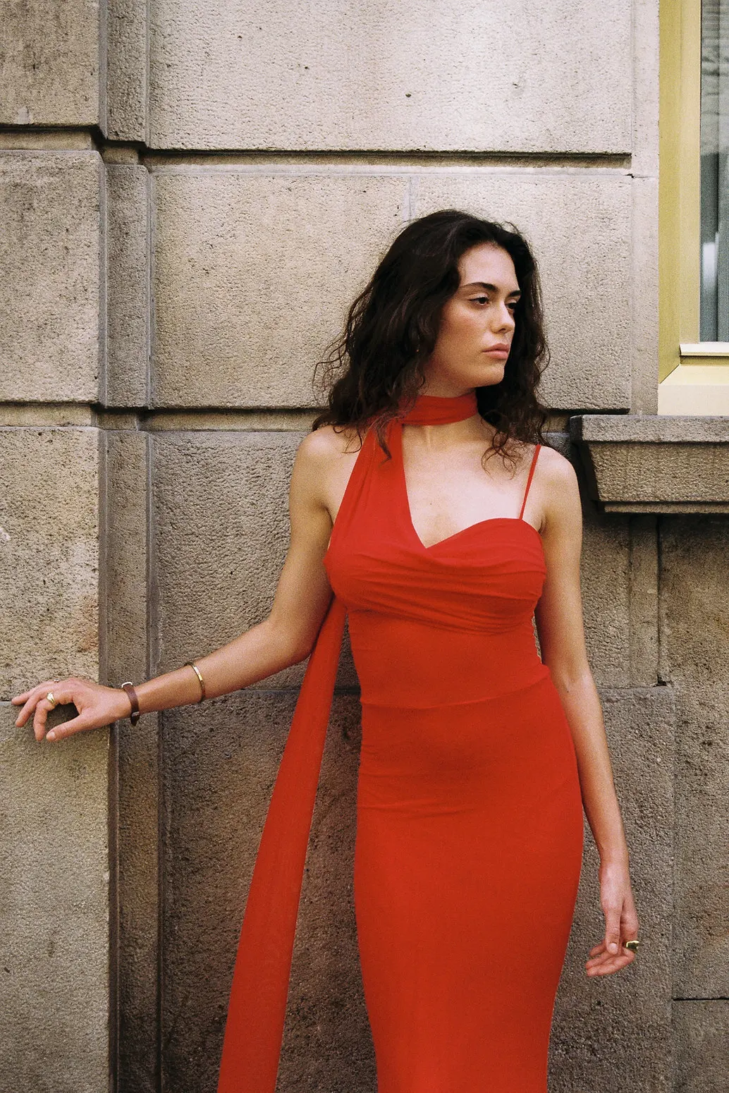 Elegant Single Shoulder Mesh Double Layer Bodycon Party Club Evening Dress Sexy Backless Vestido Autumn/Winter Clothing