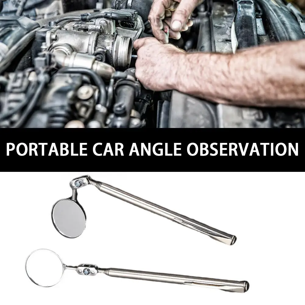 

Universal Inspection Mirror Portable Rotatable Car Detection Tool Telescopic Inspection Mirror Len Round B6I7