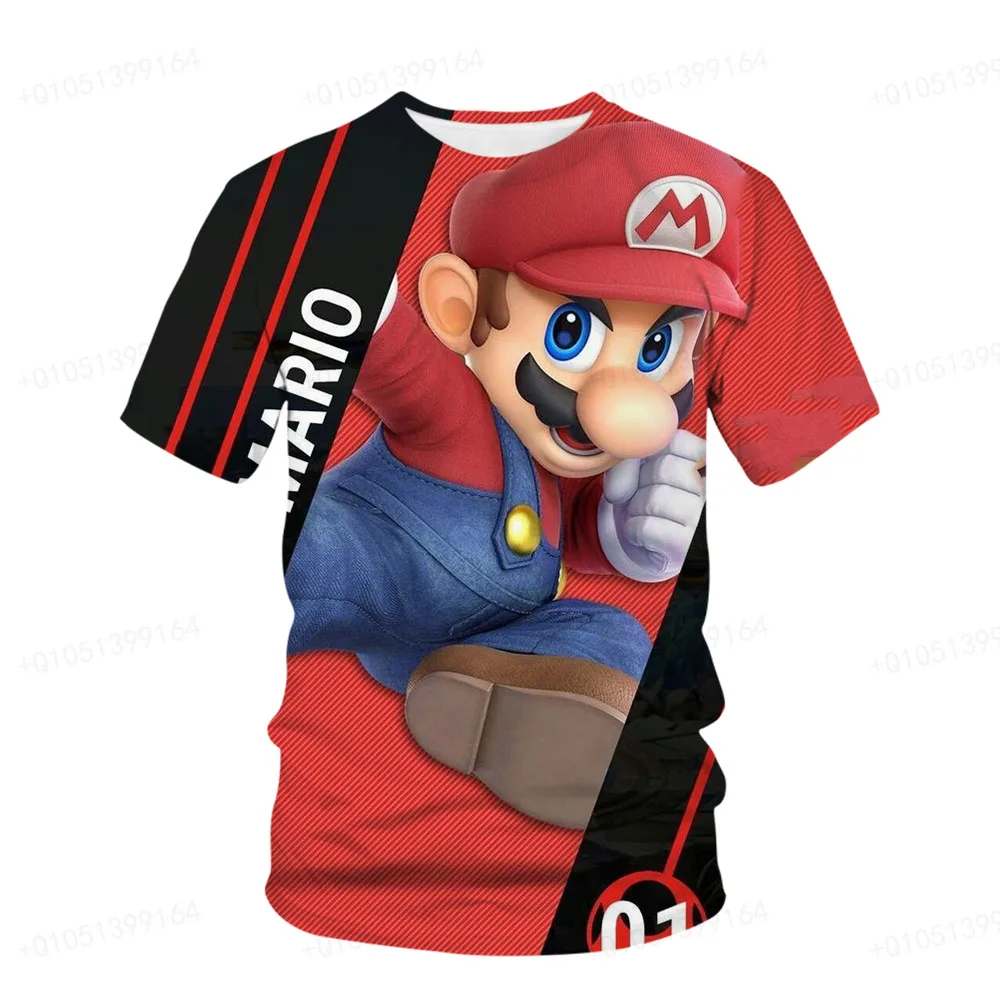 

Mario Brothers And Luigi T shirt Summer New 3D Printing Unisex Youth Fashion Comfortable T shirt Short Sleeve Children's Beach