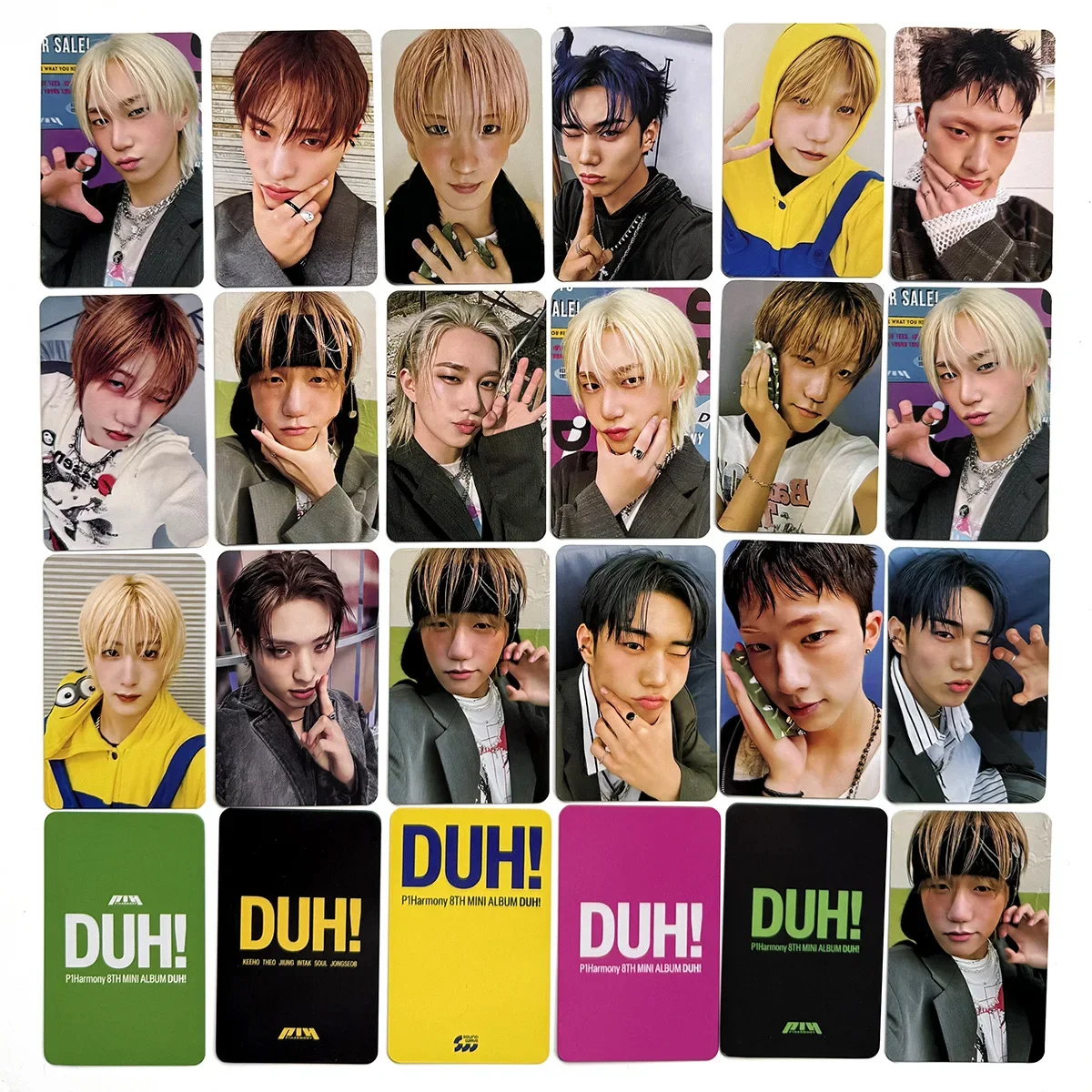 6pcs/set Kpop P1Harmony DUH! Album Photocard KTOWN4U FNC