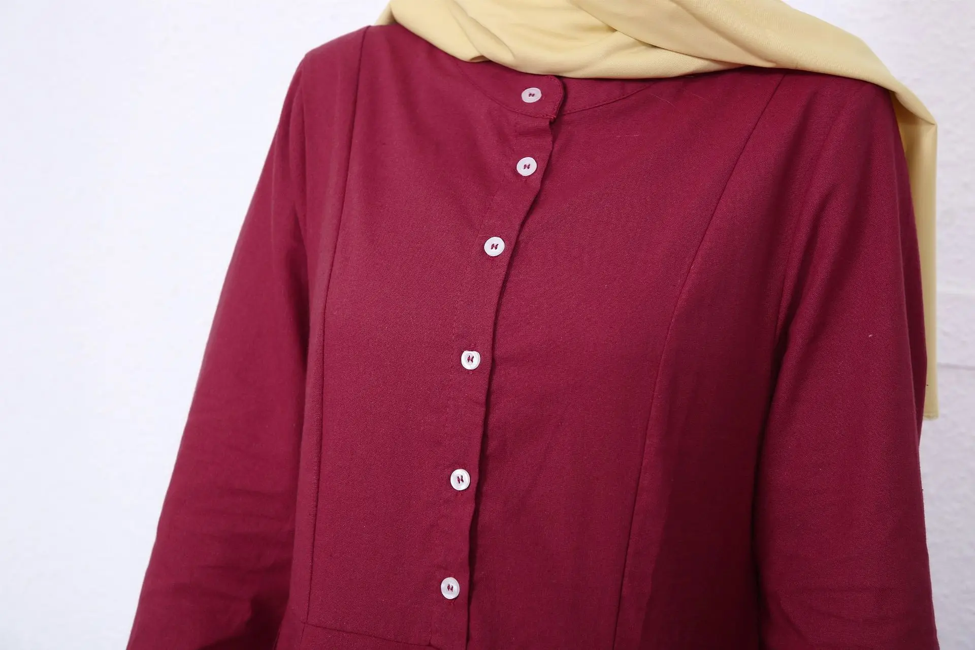 عبايات ريترو غير رسمية جديدة لعام 2025 للنساء برقبة دائرية وأرجوحة كبيرة عباية إسلامية لرمضان في الشرق الأوسط