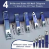 30pcs Professional Stainless Steel Nail Clipper Set Green Nail Tools Manicure  Pedicure Set of 30pcs Travel Grooming Kit 3