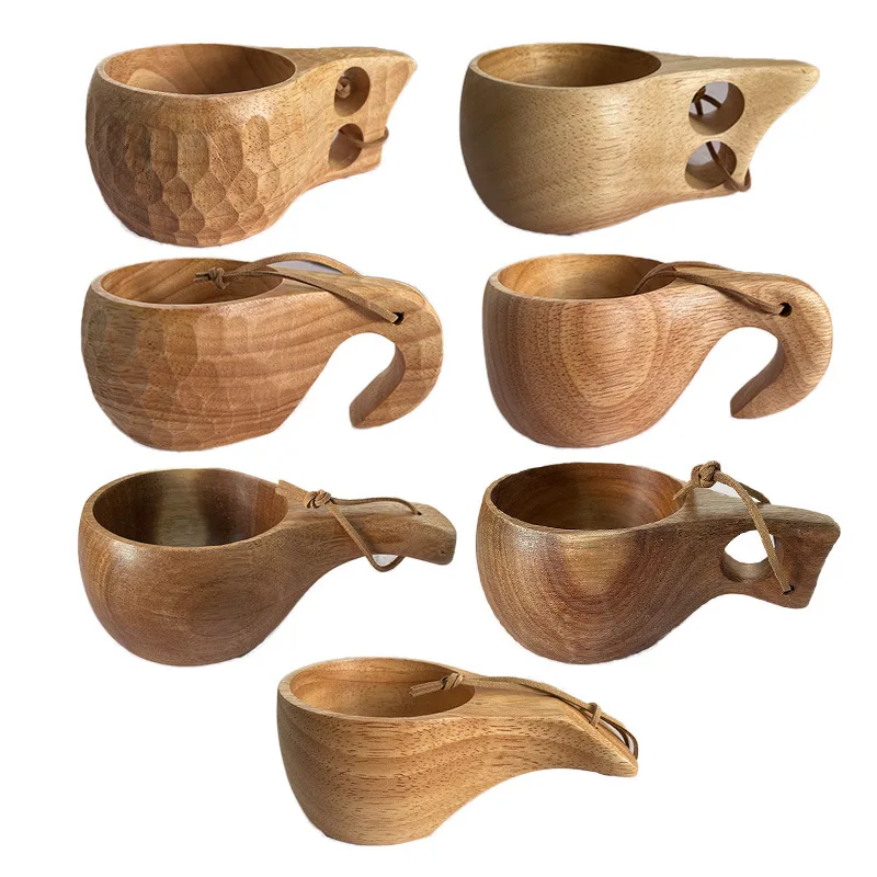 Wooden Cups Coffee Cup Glass Coffee Mug Ceramic Coffee Cup Purple Clay Tea Mug Home Wooden Craft Handmade Tea Milk Wooden Mug Coffee Mug