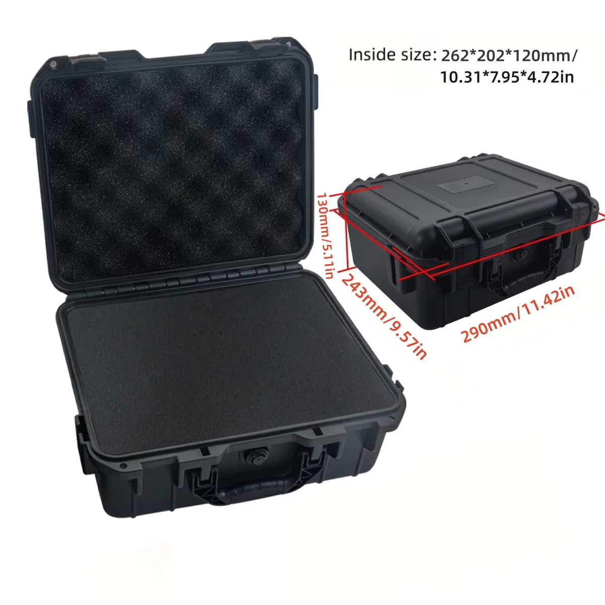 Waterproof Hard-Shell Precision Storage Toolbox with Customizable Foam Inserts