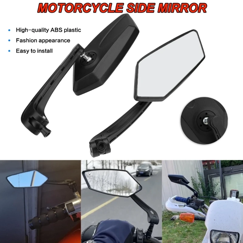 

2pcs Motorcycle Rearview Mirror Rotating Side Mirrors Universal Scooter Mirrors Dropship