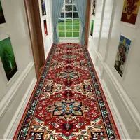European Long Corridor Carpets for Hallway Living Room Decoration Home Anti-skid Entry Floor Mats Hotel Lobby Stairway Area Rugs 1