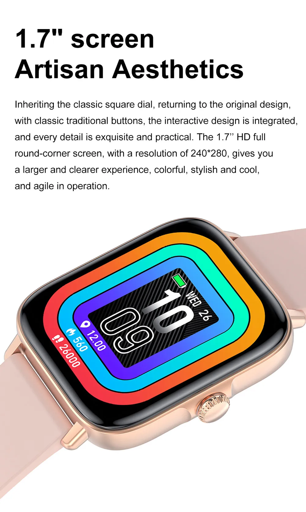 T46S Men's Smart Watch Sports Fitness Tracker Bluetooth 5.0 Call Watch Heart Rate Blood Pressure Monitoring Waterproof Bracelet