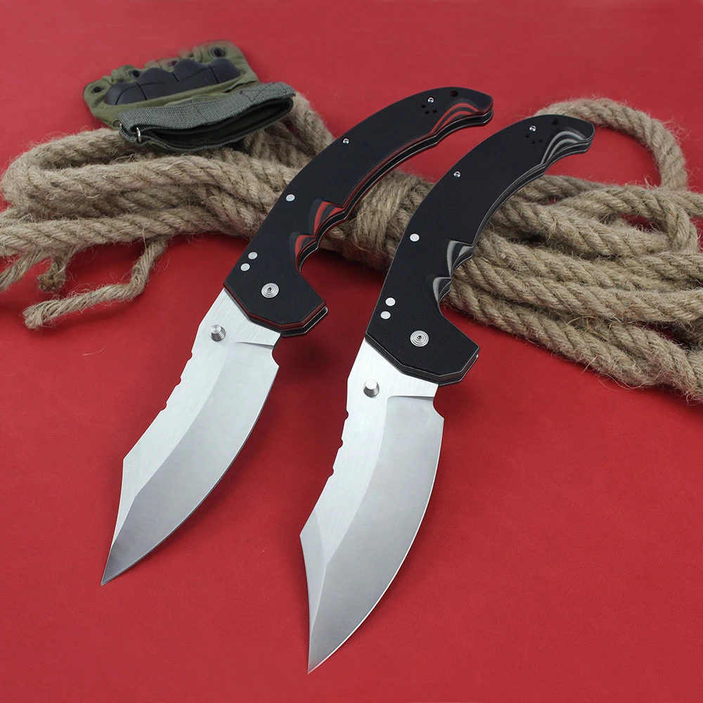 Description Picture 4 of itemCold New Large Military Hunting Knives MAYHEM AUS10A Steel Tanto Outdoor Survival Folding Knife G10 Handle EDC Pocket knife 2024