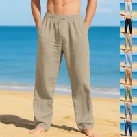 Pantalones Anchos Hombre Algodón Lino Transpirables Primavera Verano | Estilo Hip-Hop Deportivo Casual Cordón