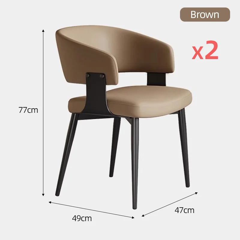 2 pieces-Brown