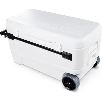 Wheeled 110Qt Insulated Cooler with Hard Shell for Outdoor Adventures 1