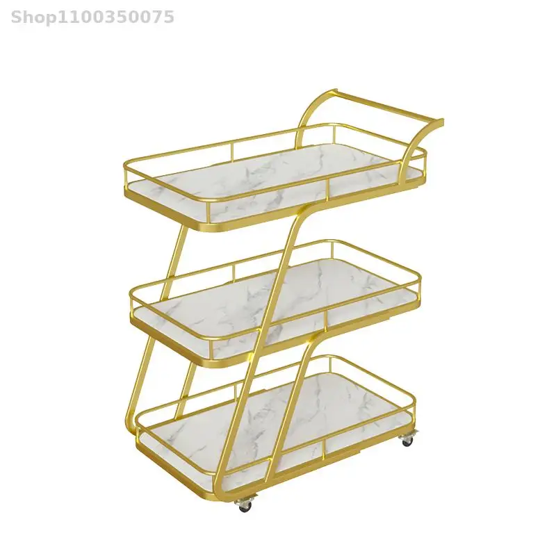 Nordic hotel wine and tea cart trolley commercial restaurant mobile food delivery car mute household trolley rack