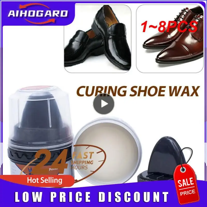1~8PCS Multi-functional White/Black Shoe Polish Colorless Light Shoes Rub Leather Cleaning Cleaner Shoes Brush Care Sponge Wax