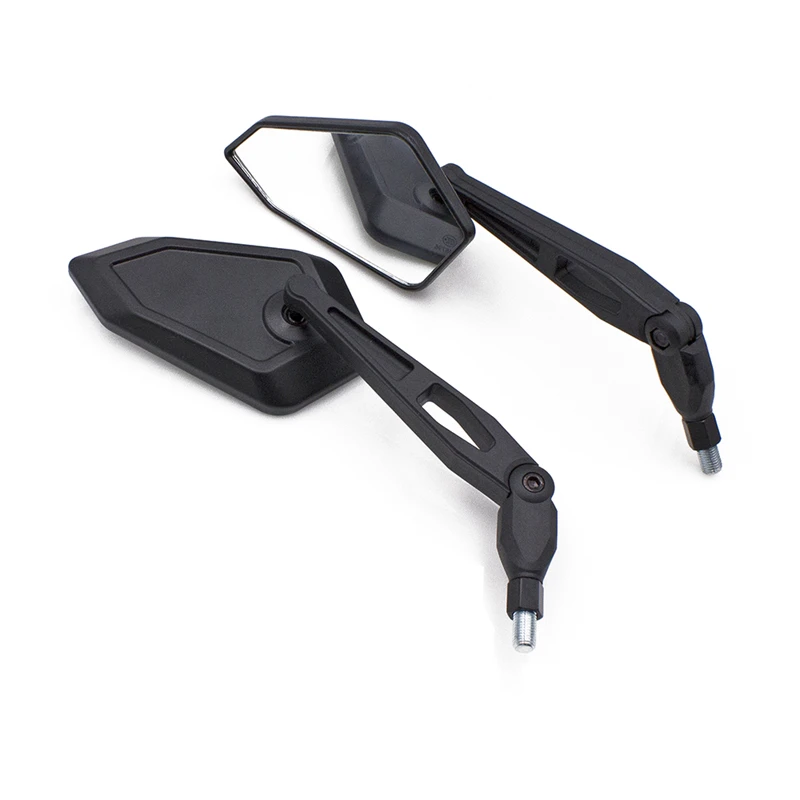 2Pcs Universial 8mm 10mm Motorcycle Rearview Mirror Scooter E-Bike Rear View Side Mirror Electromobile Back Side Folding Mirror