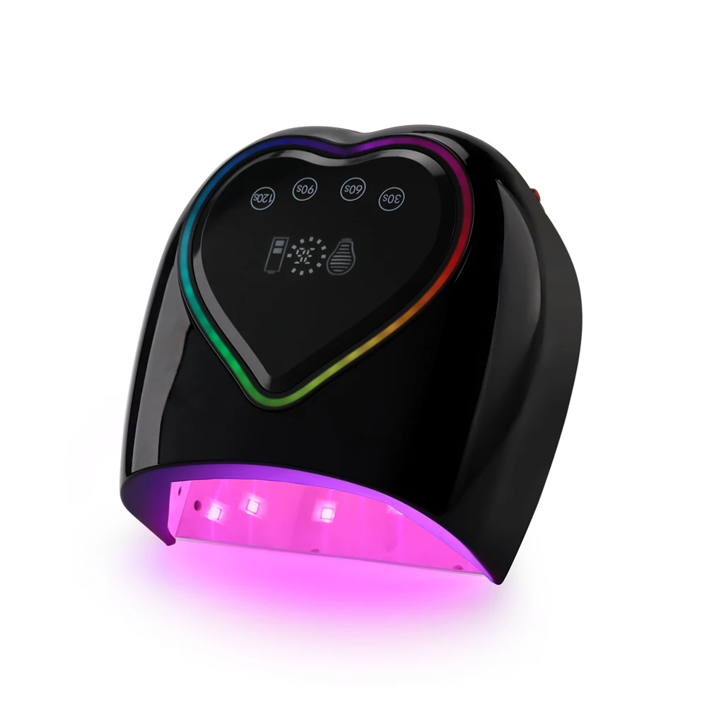Professional Rechargeable Nail Dryer Nail Lamp 98w UV Lamp Curing LED Battery Charging Rainbow Light
