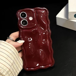 Elegant 3D Stone Pattern Shockproof Phone Case with Electroplated Wave Edge Design - iPhone 15 (1)