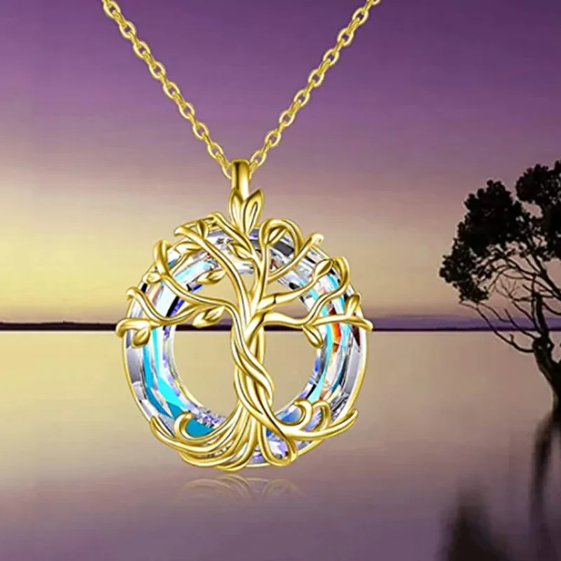 TOUPOP Orecchini Pendenti Albero Della Vita In Argento 925 Con Cristallo Blu: Gioiello Donna Significativo