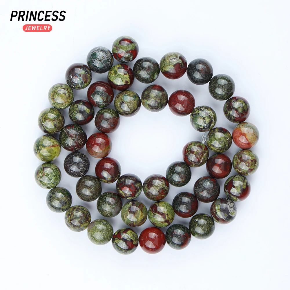 A + 천연 드래곤 블러드 스톤 재스퍼 루즈 비즈 쥬얼리 만들기 팔찌 목걸이 도매 DIY Accessorie 4 6 8  10mm-Freehip.co.kr