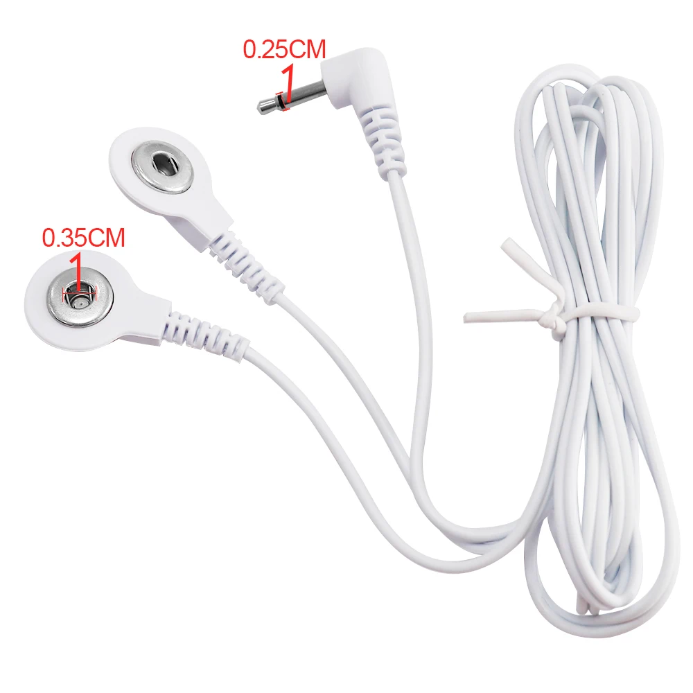 2/4 Way 3.5mm Button Tens Acupuncture Massager Electrical Nerve Muscle Stimulator Electrode Cable Line Wire for Electrode Pads muscle stimulator massage tool electrode lead wires muscle massager