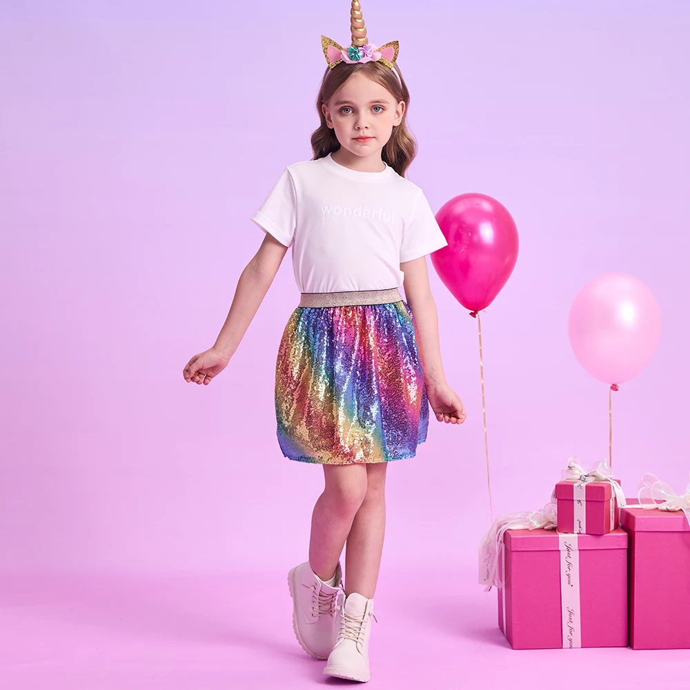 Rainbow Sequin Tutu Skirt 2