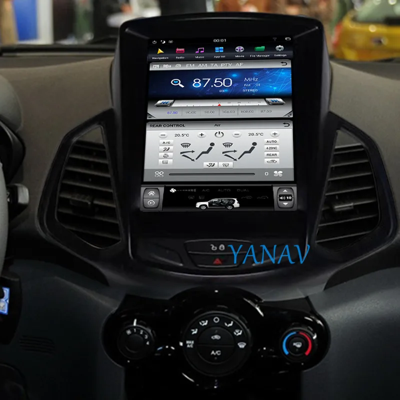 Автомобильный GPS-плеер 10 4 дюйма в стиле Tesla на Android для Ford Ecosport 2013-2017 автомобильный