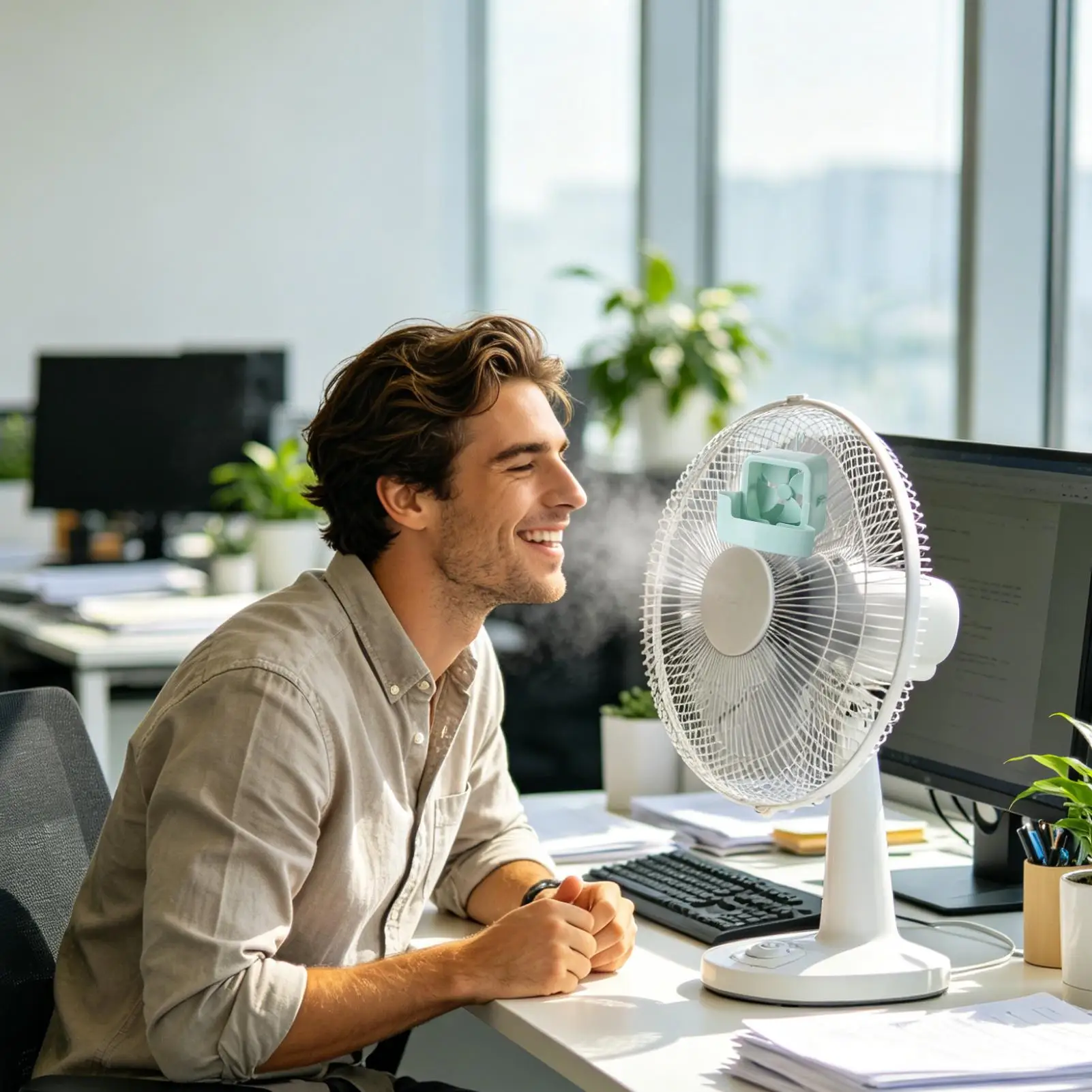 Adattatore per raffreddamento a nebulizzazione per ventilatore da pavimento, accessorio portatile per contenitore di ghiaccio, raffreddatore per box di raffreddamento rapido appendibile - Image 5