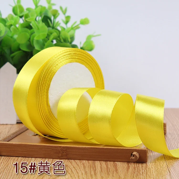 Elegant Beige Silk Satin Ribbon for Crafts and Decorations