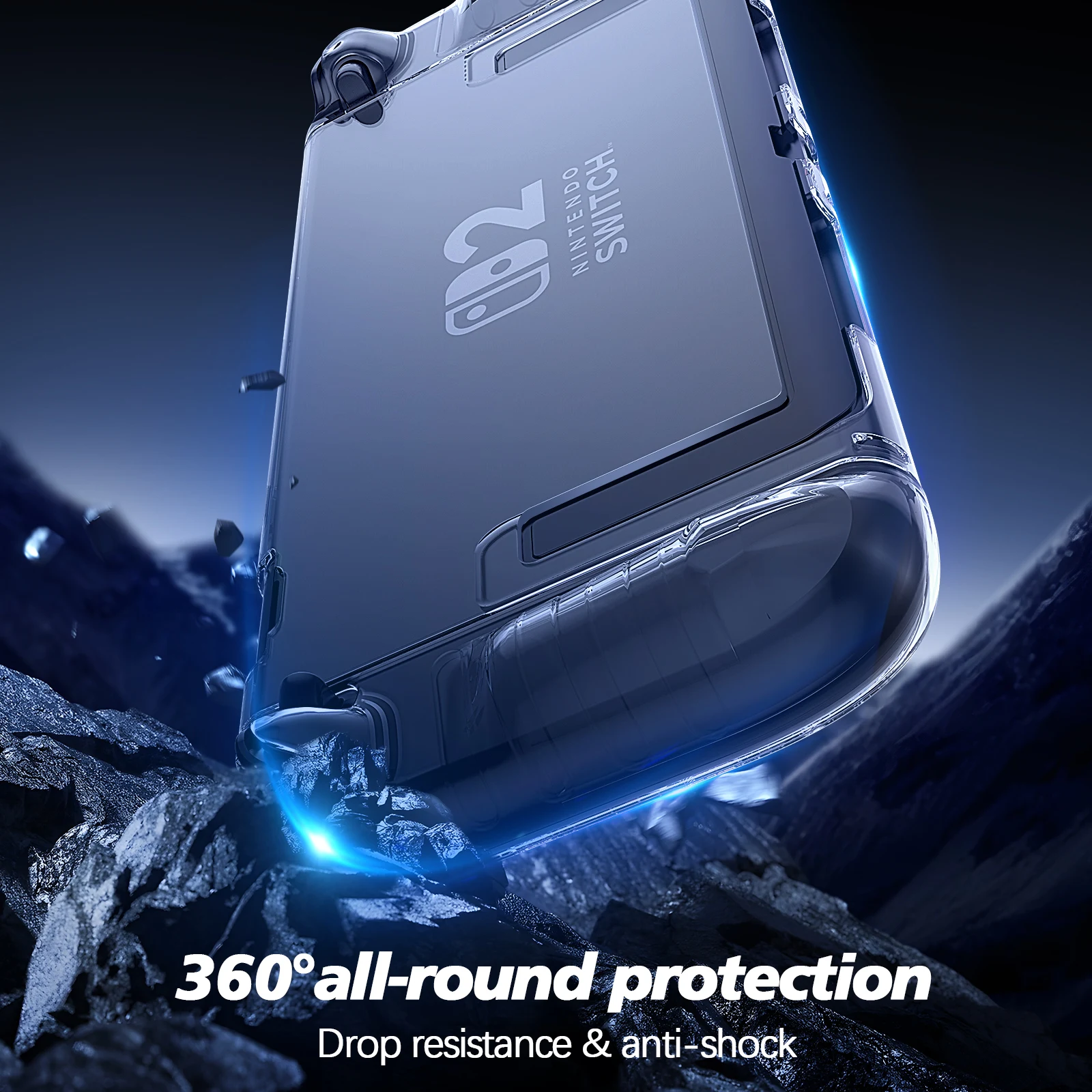 Switch 2 Transparent Case - Snap-On Installation