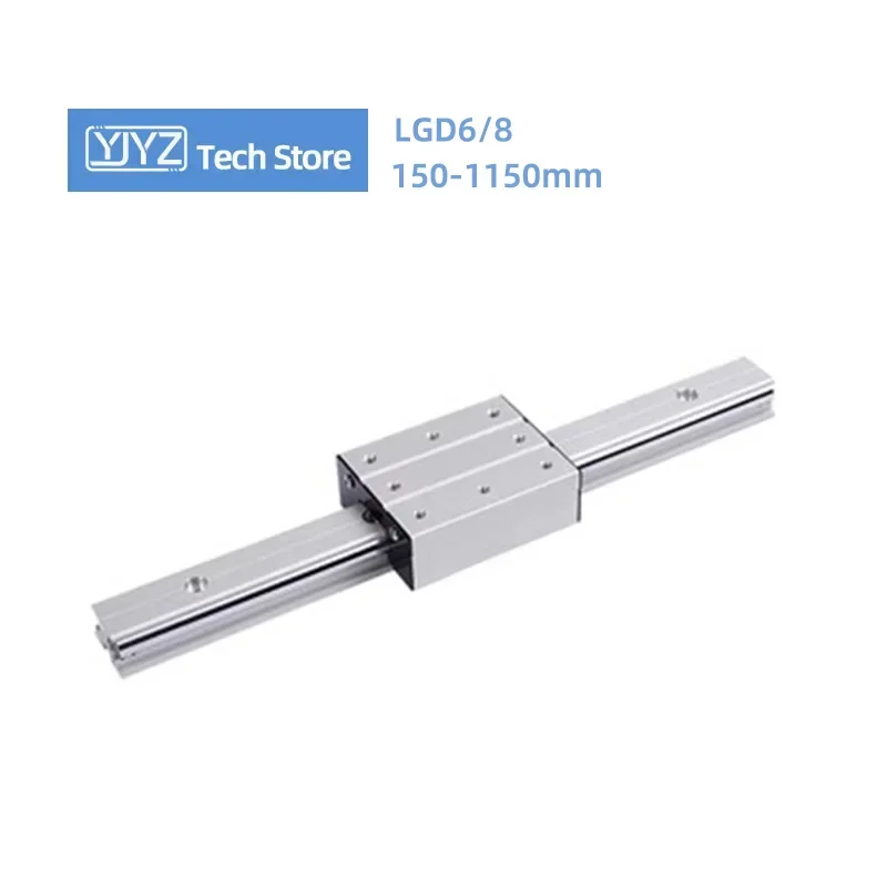 Externe zweiachsige Linearführung 1PC LGD6 LGD8 LGD12 optische Achse Holzbearbeitung Schiebetisch Rollenschieber Länge 150mm-1150mm – Detail 5