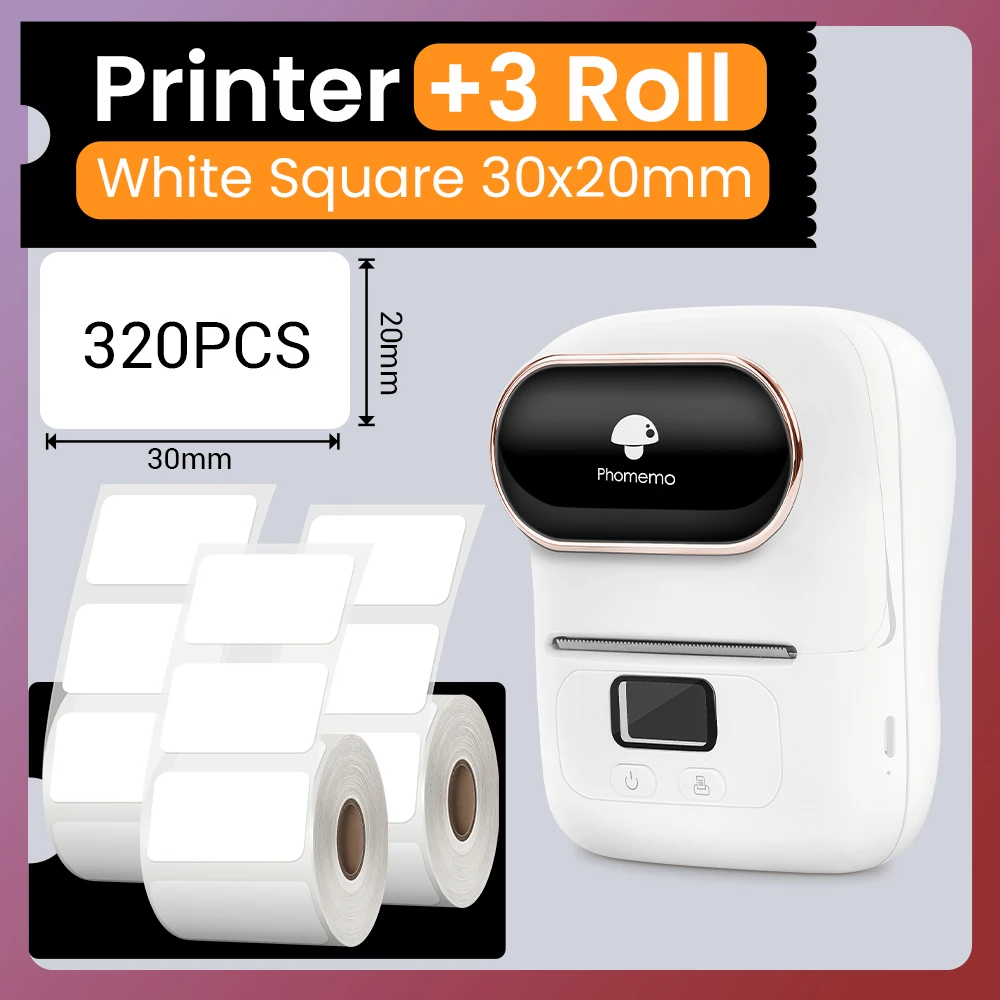 Phomemo M110 Self-Adhesive Label Maker Mini Printer Wireless Portable Phone Sticker Printer Machine for Cloth Jewelry Price Tag printer bluetooth mini Printers