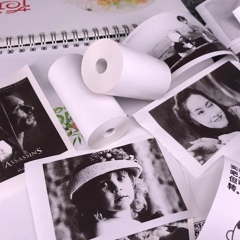 Thermal Paper Label Sticker Self-adhesive Rolls 57*25MM for Mini Printer Instant Print Kids Camera Photo