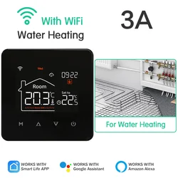 WiFi Smart Home Thermostat for Floor Heating and Boiler Control with Voice Assistant Integration (Water Heating)