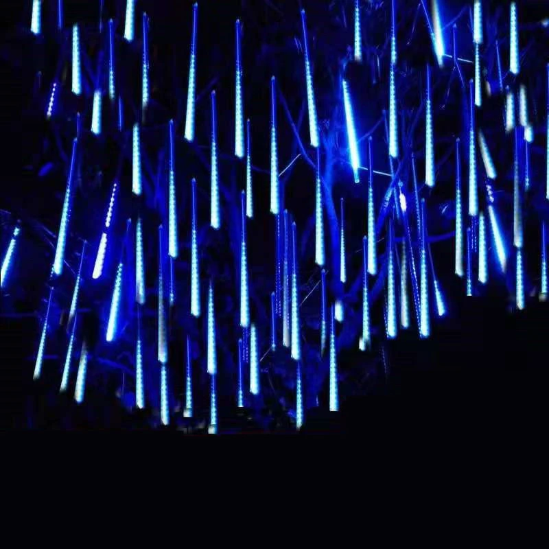 Christmas LED Meteor Shower Garland Festoon Holiday Strip Light Outdoor