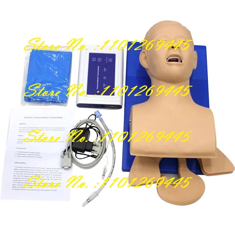 

Human body model research teaching model electronic tracheal intubation training model with tooth compression alarm PVC 110-220V
