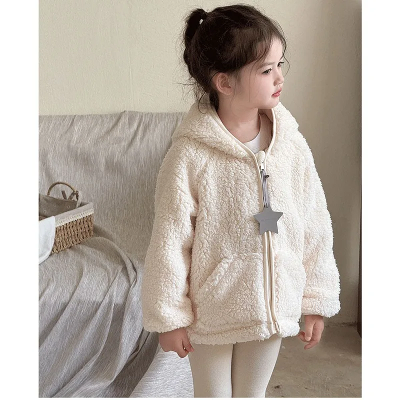 아동용 재킷 겨울 2025 플러스 벨벳 코트 남아용 두꺼운 여아용 지퍼 가디건 따뜻한 아동용 외투 용 방풍 재킷